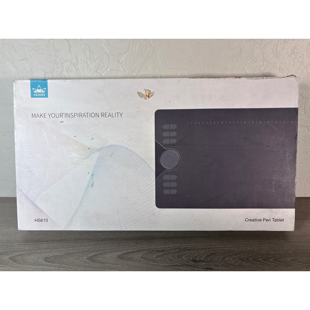 Huion HS610 Creative Pen Tablet Digital Drawing Graphics Pad Black HS610-B